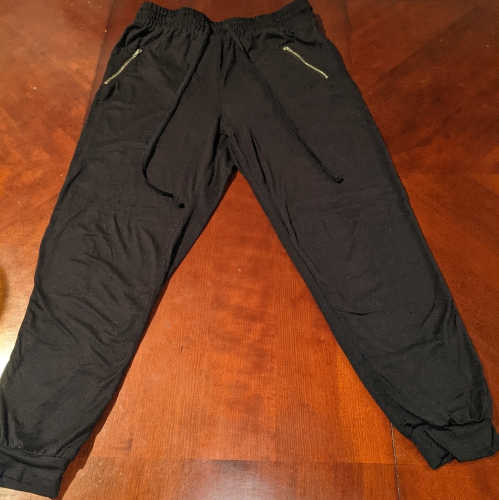 Women's Black Drawstring Joggers